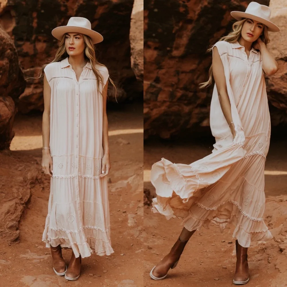 NWT Free People Pretty Cozy Maxi Dress Boho - Picture 7 of 15